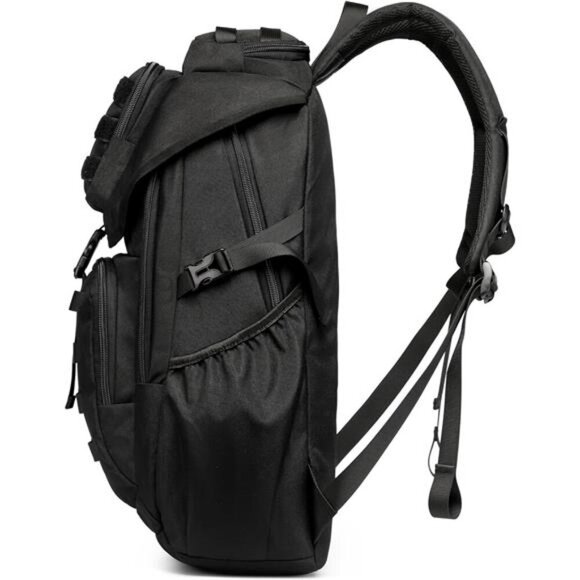 Tactical Backpack Molle Military Waterproof Hiking Camping Gear Black - Picture 6 of 7